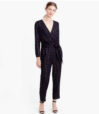 J. Mono Crew Collection Azul Marino Dorado Mezcla Seda - Venta al por menor $399 Talla 4/6 Foto 1 de 4