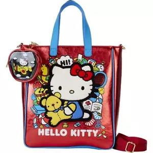 Bolso de Mano Sanrio Hello Kitty 50 Aniversario Chenille Metálico con Bolsa para Monedas - Imagen 1 de 8
