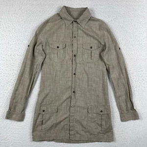 Camisa Rag & Bone Mujer 6 Beige Hecha a Mano Lagenlook Neutro Campesino Espalda Corbata - Imagen 1 de 11