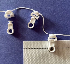 SAMPLE PIECE S-FOLD track press stud type STRINGED CARRIERS / RUNNERS s fold - Picture 1 of 5
