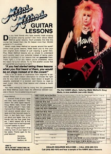 De colección Años 80 DOUG MARKS MÉTODO METAL REVISTA ANUNCIO IMPRESO Instrucciones Guitarra Pinup Página - Imagen 1 de 1