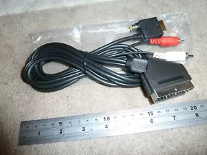 SONY PLAYSTATION 2 3 PS1 PS2 PS3 SCART CABLE STEREO AUDIO LEAD G-Con AV PORT NEW - Picture 1 of 1