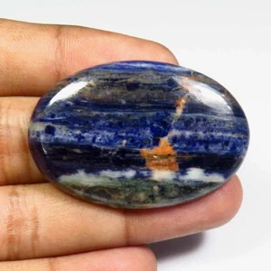 Natürlicher Sodalith Cabochon glatt ovale Form lose blau Edelstein 48 kt SL-55 - Bild 1 von 3
