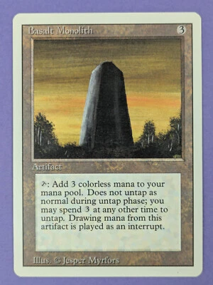 MTG Magic The Gathering: Revised Edition: Basalt Monolith Uncommon - MP - Image 1 of 2