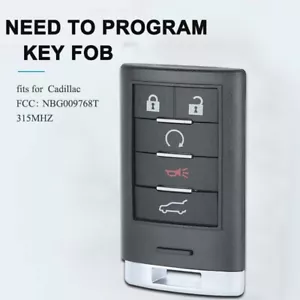 315MHZ Smart Remote Key Fob for Cadillac SRX 2010 2011 2012 2013-2015 NBG009768T - Picture 1 of 4