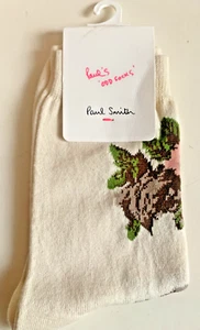 Womens Paul Smith Floral Socks New Classic Rose Pauls odd socks NWT one size - Picture 1 of 8