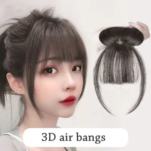 Middle Part False Bangs Natural Hair Bangs Extensions for Women - Picture 1 of 16