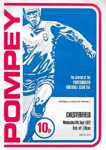 Copa Liga Portsmouth v Chesterfield 2ª Ronda 6 de septiembre de 1972 - Imagen 1 de 1