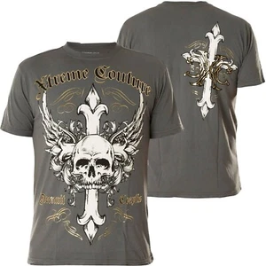 Xtreme Couture T-Shirt Men S Annuit Affliction Biker MMA Gothic Skull Graphic - Picture 1 of 8