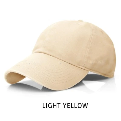 Gorra de béisbol de algodón pelota papá sombrero ajustable liso lavado hombres lavado PC Foto 1 de 4