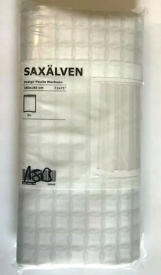 Nuevo IKEA SAXALVEN 71x71" Cortina de Ducha, Blanco  Foto 1 de 2