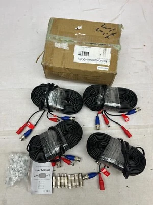 ZOSI 4 Pack 30ft (120ft total) BNC Video Power Extension Cables AM10 - Image 1 of 4