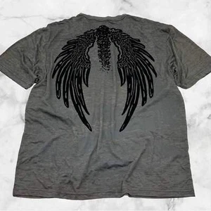 Camiseta para hombre Rebel Spirit negra carbón Burnout S/S nueva con etiquetas - Imagen 1 de 7