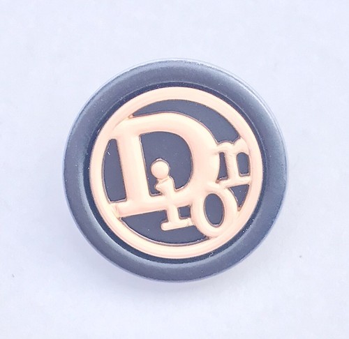 1 bottone gambo Dior 18 mm pulsante designer nero e oro