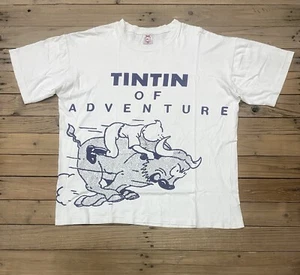 Camicia latta vintage anni 90 L'avventura della latta taglia XL uomo singola bianca 2 lati - Foto 1 di 9