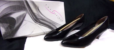 Zapatos de salón de vestir de cuero negro Easy Spirit para mujer talla 8,5B-Hechos en EE. UU. Foto 1 de 4
