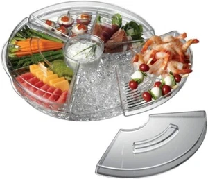 Prodyne Appetizers On Ice with Lids, 16", Clear - Picture 1 of 5