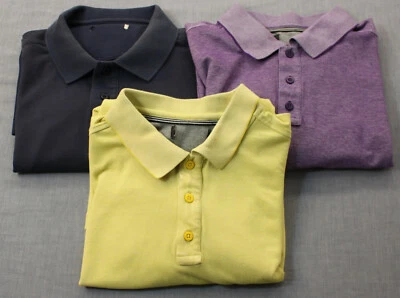 Camisas polo Nordstrom (paquete de 3) para hombre (1) azul marino (1) púrpura y (1) amarillo SS XL Foto 1 de 4