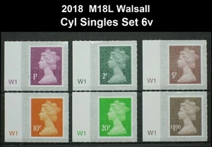 2018 M18L Walsall 1p 2p 5p 10p 20p £1.00 WALSALL Set 6v - CYL SINGLES - Imagen 1 de 2