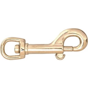 (5)-Nickel Plated 2-11/16" Long 3/8" Eye Swivel Animal Leash Bolt Snap T7616702 - Picture 1 of 1