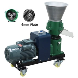 220V 3 Head Roller 6mm Plate Animal Feed Pellet Mill Machine 4.5KW 120-150KG/h - Picture 1 of 24