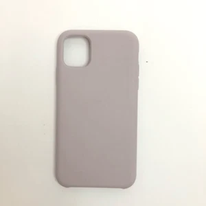 silicone phone case light purple purplish gray iphone 11/xr soft suede inside - Picture 1 of 3