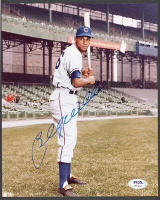 Billy Williams Signed 8”x10” Photo Autograph Chicago Cubs PSA Authentic HOF - Image 1 of 3