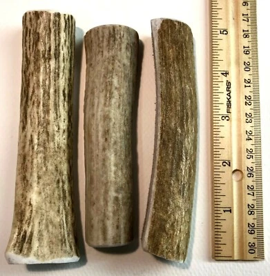 (3) PACK- SMALL Premium Organic Split Elk Antler Dog Chews- High Country Antlers
