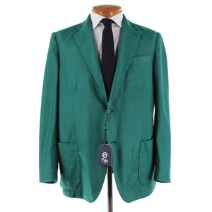 Tiki NWT Wool Blend Sport Coat Size 58 (48 US) New York In Emerald Green - Picture 1 of 12