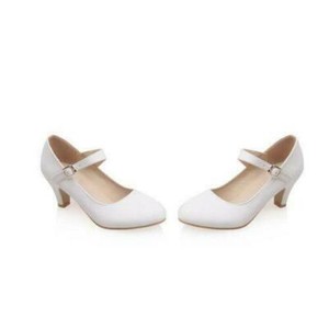 Las mejores ofertas en Zapatos de Tacón Bloque blanco sin marca para mujeres  | eBay