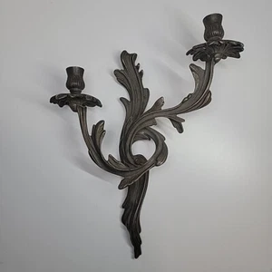 Aplique de pared italiano vintage de latón - Imagen 1 de 14