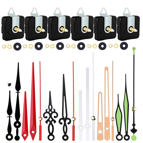 6PCS DIY Wall Quartz Clock Movement Mechanism Replacement Repair Tool Parts Kit Cover