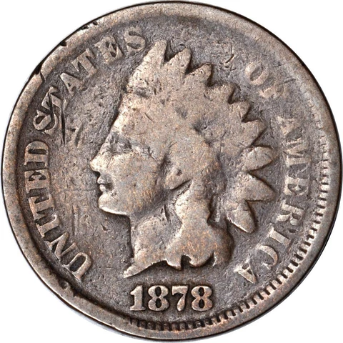 1878 1C Indian Head Cent Good(Scratch) K15763 Cover