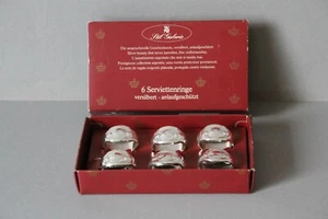 WMF Style Gallery 6 Silver Plated Napkin Rings Tarnish Resistant - Picture 1 of 2