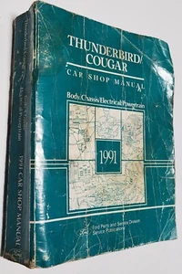 1991 Thunderbird Cougar OEM Car Shop Service Manual FPS-12196-91 - Picture 1 of 4