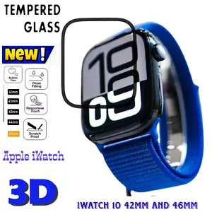 Für iWatch SE 6 7 8 9 Ultra 1 & 2 3D Glas Displayschutzfolie (iWatch10 42 & 46mm) - Bild 1 von 3