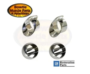 1968 68 CAMARO FIREBIRD DASH ASTRO VENT CHROME BEZEL AND VENT BALL SET BEST QC! - Picture 1 of 1