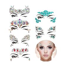5X(6 Sets Face Gems Rhinestone Mermaid Face Jewels Tattoo - Face Crystal5857
