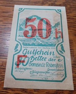 Österreich Austria Rabenstein: 50/80 Heller 19.4.1920 Note JRPM - Picture 1 of 3
