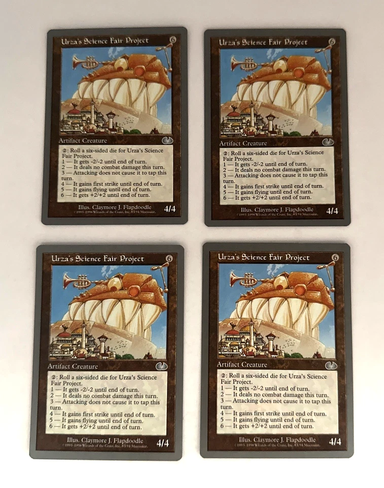 MTG X4 **Urza's Science Fair Project X4 Unglued Playset  NM Unplayed SellbyCyn - Image 1 of 4