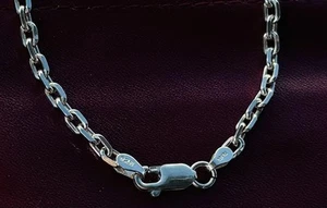 Extra Thick Silver Square Necklace Chain - Picture 1 of 8