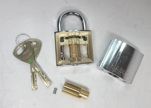Abloy 330 Sentry cutout cutaway Padlock Acrylic Core Orignal core + extra body - Picture 1 of 4