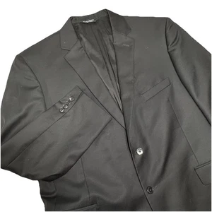 Jos A Bank Traveler Wool Blazer Mens 50R Black Jacket Tailored Fit Chelsea Model - Picture 1 of 10