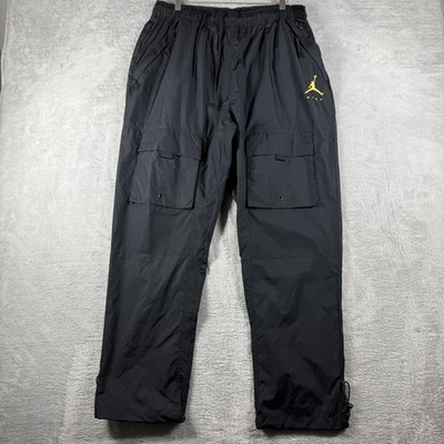 Nike Air Jordan Pants Mens XL Black Loose Jumpman Cargo Joggers Windbreaker - Image 1 of 4