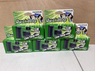 FUJI Fujifilm QuickSnap disposable Single Use Flash Camera 27  Photos X 5 - Image 1 of 4