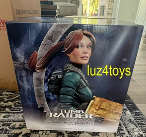 Sideshow Tomb Raider Underworld Lara Croft Snow Day Statue Adam Hughes NEW - Picture 1 of 7