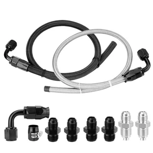 25Inch 6AN Power Steering Pump Hose Kit For Chevy C10 LS Swap Connects GM Type 2 - Picture 1 of 7