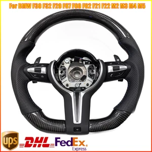 Volante de fibra de carbono para BMW F30 F32 F20 F87 F80 F82 F21 F22 M2 M3 M4 M5 - Imagen 1 de 5