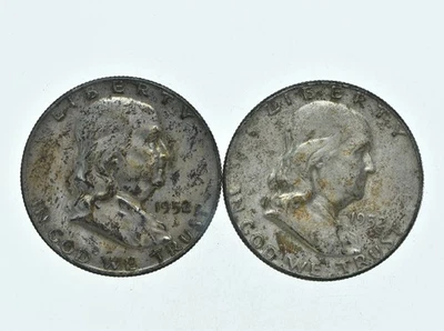 Lot 2 Higher Grade - Franklin Half Dollar 1952-D 1952 $1 90% Silver *463 - Image 1 of 3