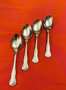 Wallace COUNTRY SHELL 18/10 Glossy Shell Wings 4- Teaspoons 6 3/4" - Picture 1 of 9